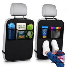 Car Kick Mats Back Seat Protector 2 Pack ,Car Seat Protector  Black 27 Inch