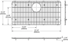 Elkay Stainless Steel 27-1/2" x 13-1/2" x 1" Bottom Grid LKOBG2915SS