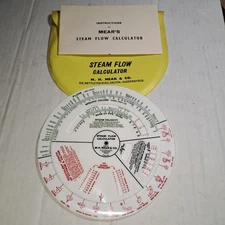 Vtg Steam Flow Calculator Mears & Co Huddersfield,England 