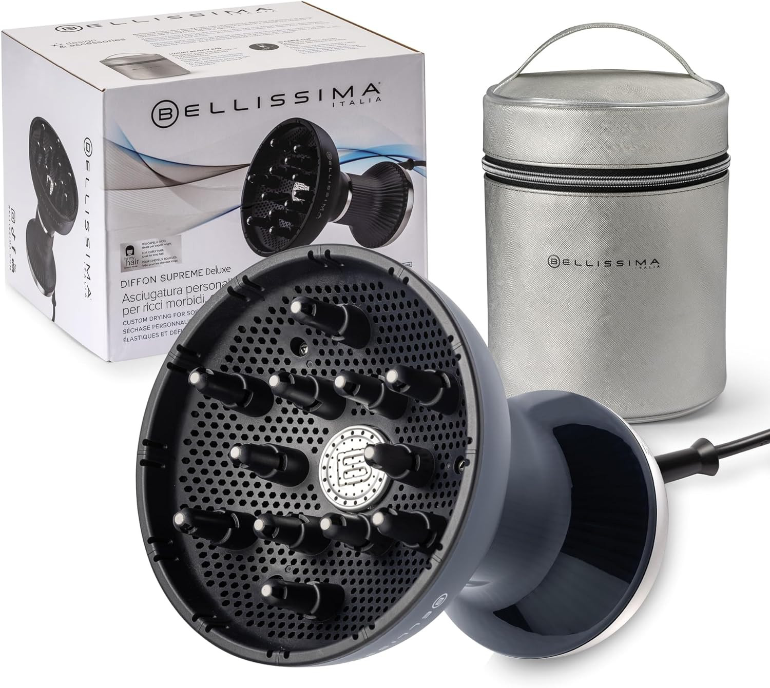 Imetec, Diffon Supreme Deluxe, Diffusore Ad Aria per Capelli Ricci, Tecnologia C