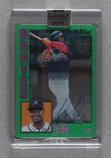 2019 Topps Clearly Authentic 1984 Design Green 78/99 Ozzie Albies Auto 0dx5