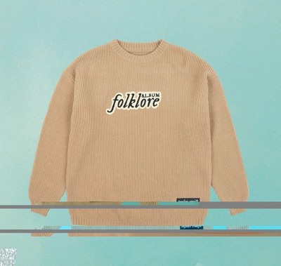 Official Taylor Swift Folklore Album Beige Sweater