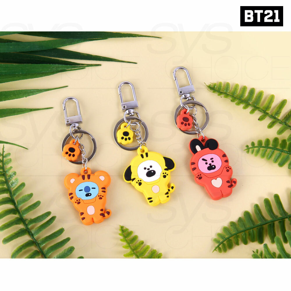 BTS BT21 Official Authentic Goods Tiger Keyring + Tracking Number