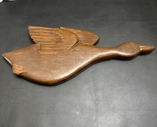 Handmade Wood Carved Duck Goose Camp Cabin Wall Decor