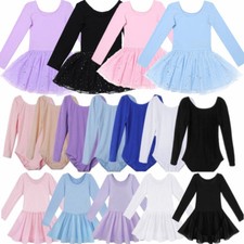 Toddler Girls Gymnastics Leotard Dress Ballet Dance Tutu Skirt Ballerina Costume