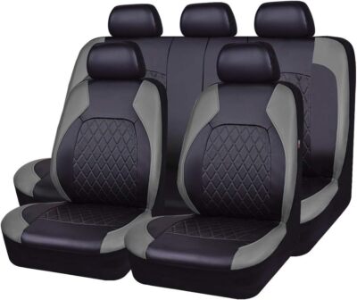 ilbcavne Faux Leather Car Seat Covers Full Set for Hyundai Accent
