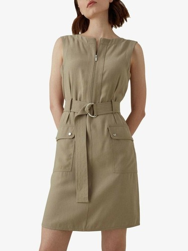 Karen Millen Khaki utility dress uk 12 