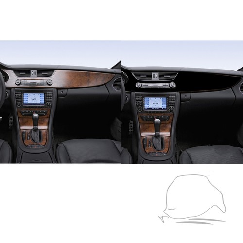 Cubierta de panel de tablero interior negro piano brillante para Benz CLS C219 04-09 - Imagen 9 de 16