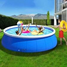 Inflatable swimming pool305*76 butterfly inflatable coil mesh pool Blue