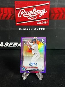 2024 Bowman Chrome 1st Jose Perdomo Purple Refractor Auto /250 #CPA-JP Braves
