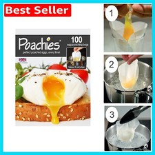 Quick & Convenient Recyclable Egg Poaching Bags - Pack of 100, 17 cm Size