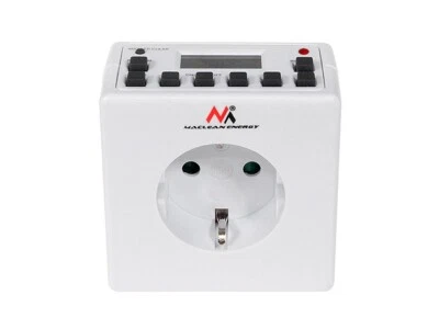 MACLEAN Timer Digitale Programmabile Schuko 3600W 10 Programmi Risparmio