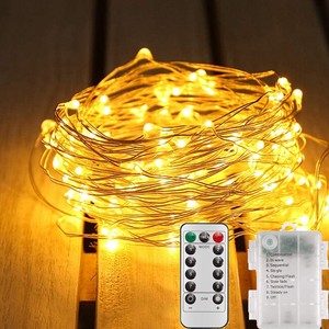 10M 100LED Kupferdraht Batterie Lichterkette Garten Weihnachten
