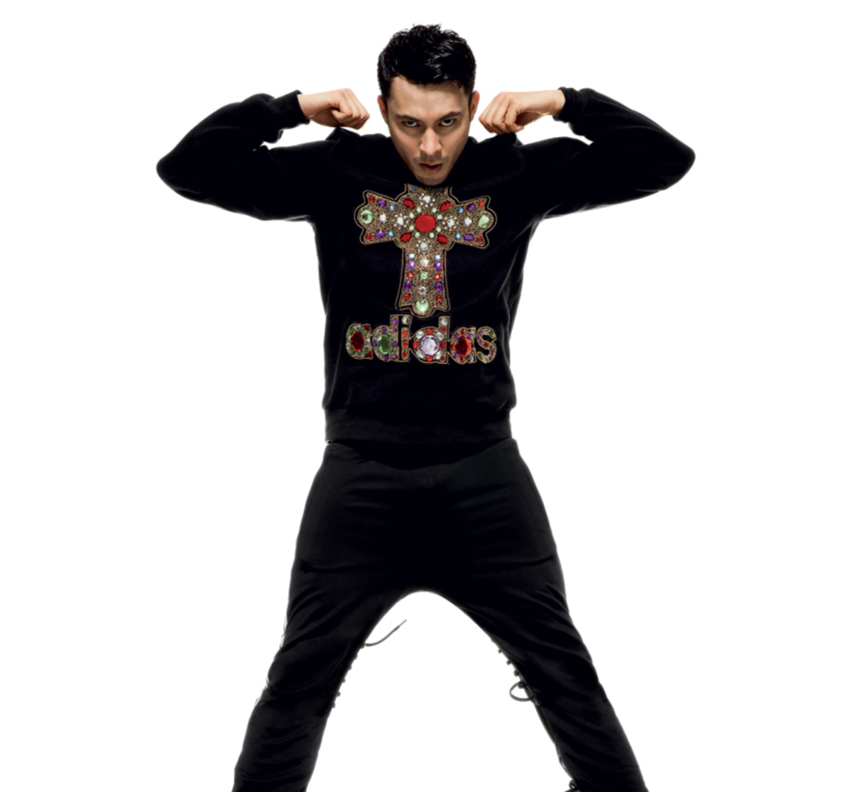 Adidas Jeremy Scott Jeweled Cross Sweatshirt Originals Adidas Jeremy Scott Jeweled Cross Sweatshirt Originals