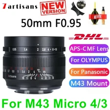 7artisans 50mm F0.95 APS-C Large Aperture Lens For M43 Olympus Panasonic Camera