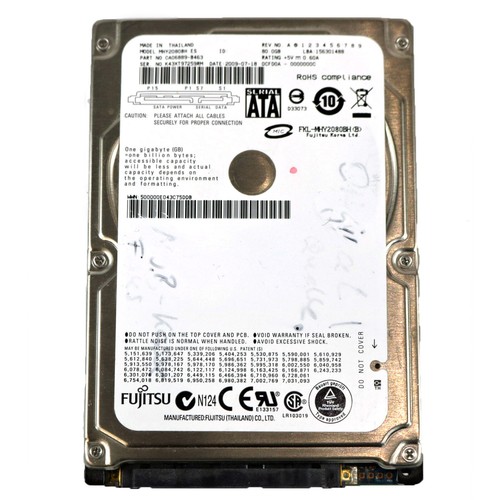 Disque Dur Interne Fujitsu 500 Go 2,5" Pour PC Portable Ou Console - Ouvert Jamais Utilisé
