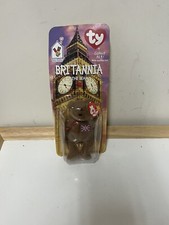 Britannia The Bear-1996 McDonalds Ty Beanie Baby w Rare Errors 1993, OakBrook T5