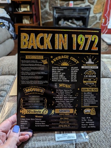 Biglietto Compleanno 8x10 Gold Laser Back Nel 1972 - Foto 5 di 7