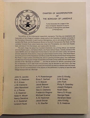 Lansdale Pennsylvania Centennial 1872-1972 Commemorative Book Program - Picture 4 of 15