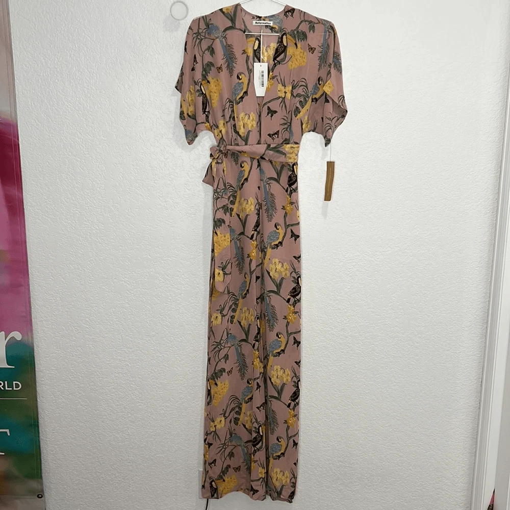 Reformation lemongrass store jumpsuit