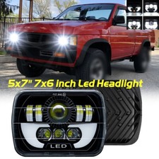 Pair 5x7 7x6 Inch Led Headlight Hilo Beam Drl Fit Nissan Pickup Hardbody Pair 5x7 7x6 Inch Led Headlight Hilo Beam Drl Fit Nissan Pickup Hardbody