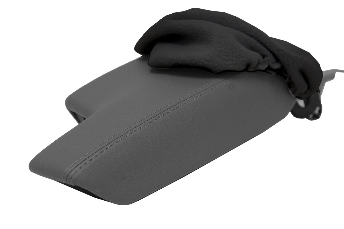 Aazon.co: Black Genuine Leather Center Console Arrest Cover In Red Stitch For Subaru Ipreza - Foto 6