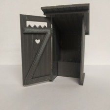 Wichtel Plumpsklo Donnerbalken Aussentoilette Wichtelstreiche  Modellbau Bausatz