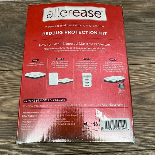 Allerease BedBug Protection Kit Mattress Pillow Protector Twin XL 2 Piece - Picture 2 of 4