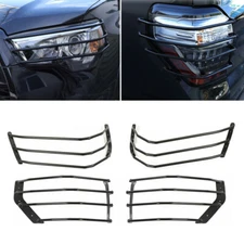 Front & Rear Head Light Guards Cover Trim Bezels Kit for 4Runner 14+ Accessories