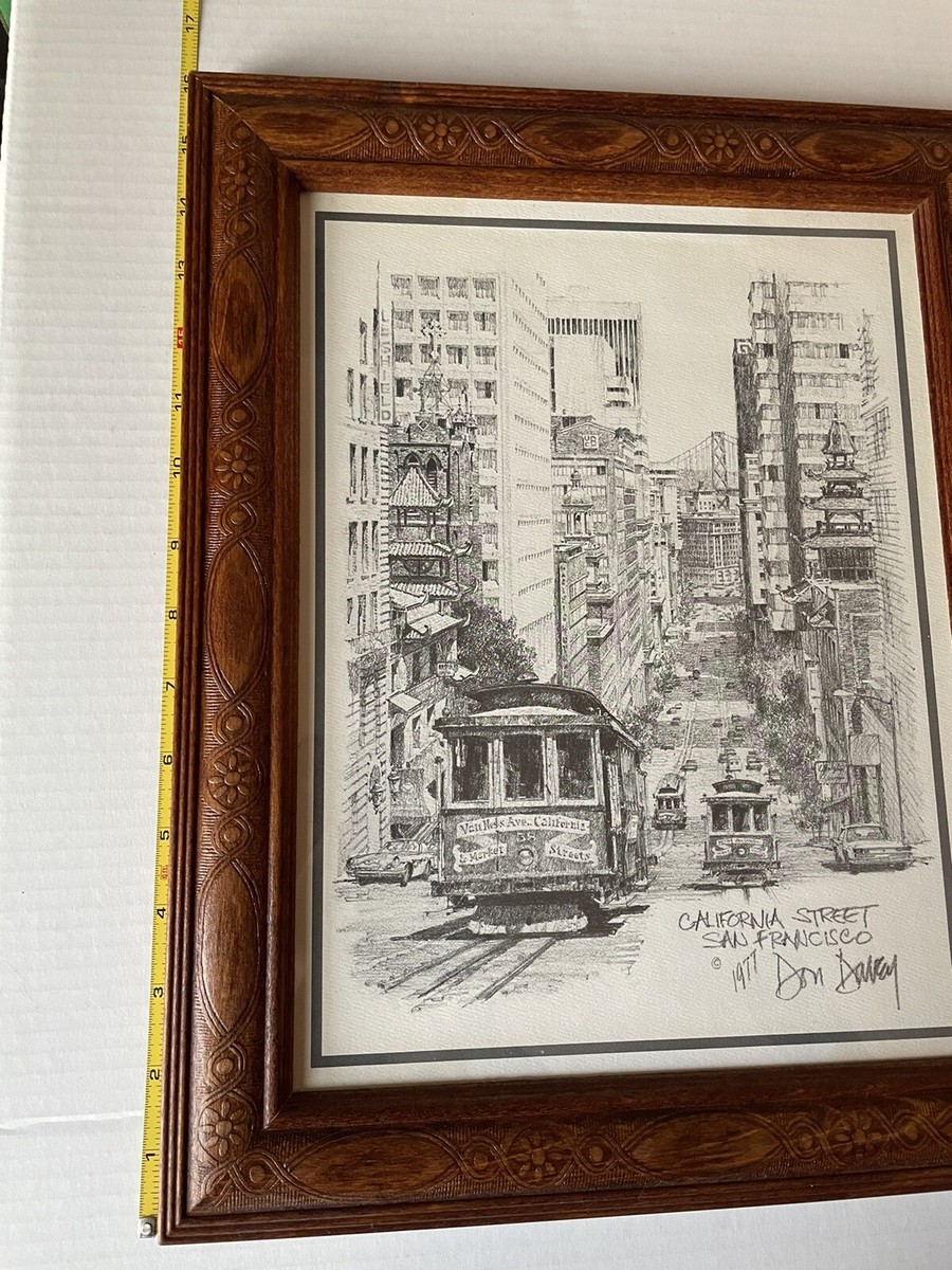Don Davey 「California St San Francisco」 Don Davey Signed Art Print California Street San Francisco 5