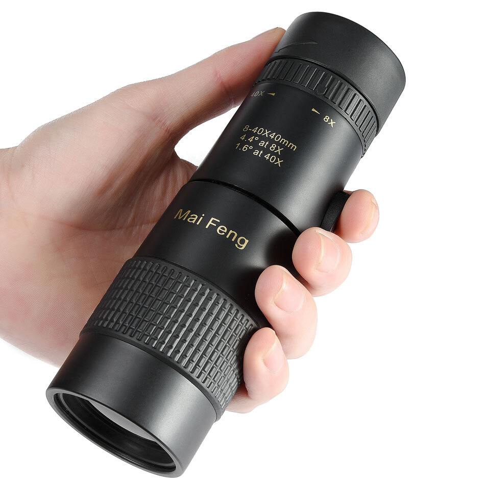 8-40x40 Monocular Telescope Compact Retractable Zoom Waterproof HD