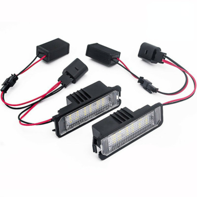 LED License Plate Lights for VW Golf GTi MK5 MK6 R32 Rabbit CC EOS Polo Scirocco