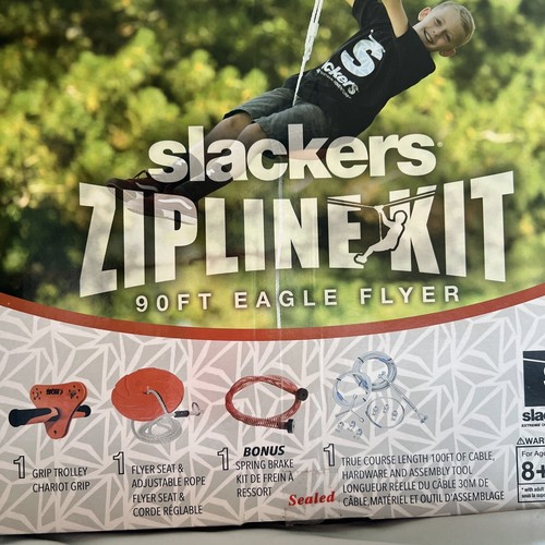 Slackers Zipline 90Ft Eagle flyer eBay