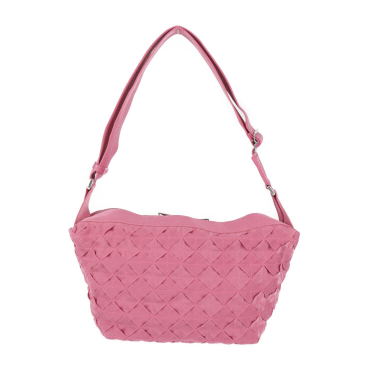 Bottega Veneta Intrecciato Pink Polypropylene Shoulder Bag 657952 634478