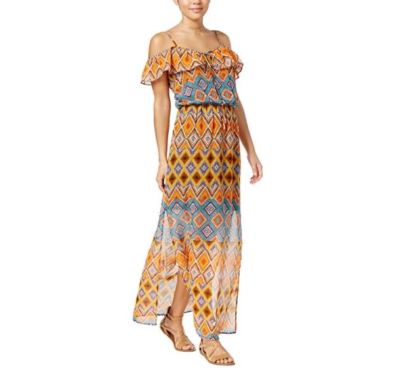 City Studio Size M Maxi Dress Off-Shoulder Elastic Waist Partially Lined  NEW $49 | eBay