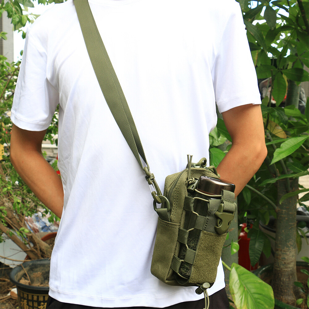 Tactical Molle Waist Bag Strap Shoulder Strap Portable EDC Nylon Waterproof Bag