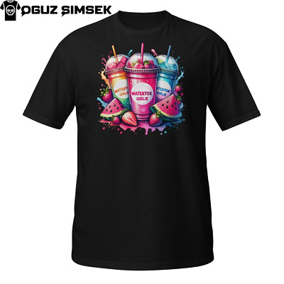 Watertok Girlie T-Shirt   Colorful Hydration Trend Tee With Fruity Drinks