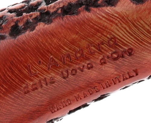 Pfeife L'Anatra dalle Uova d'Oro RUSTICATA braune Form Hawkbill - Bild 8 von 10