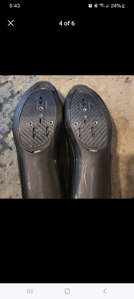 Northwave Mistral Carbon Road shoes LOOK 3-bolt sole Speedplay Ad US11 EU 44 - Image 4 of 4