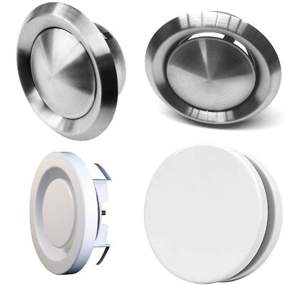 Anemostat Anemostat Ventilazione Soffitto Valvola A Disco Bianco Plastica Rotonda 125 Mm