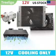  12V RV Air Conditioner Kit 12000 BTU Under Dash Cooling & Electric Compressor 