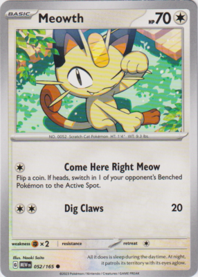 Pokémon - 151 - Meowth - 052/165 - NM/M | eBay