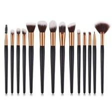 Set Of 14 Makeup Brush With Wooden Handle