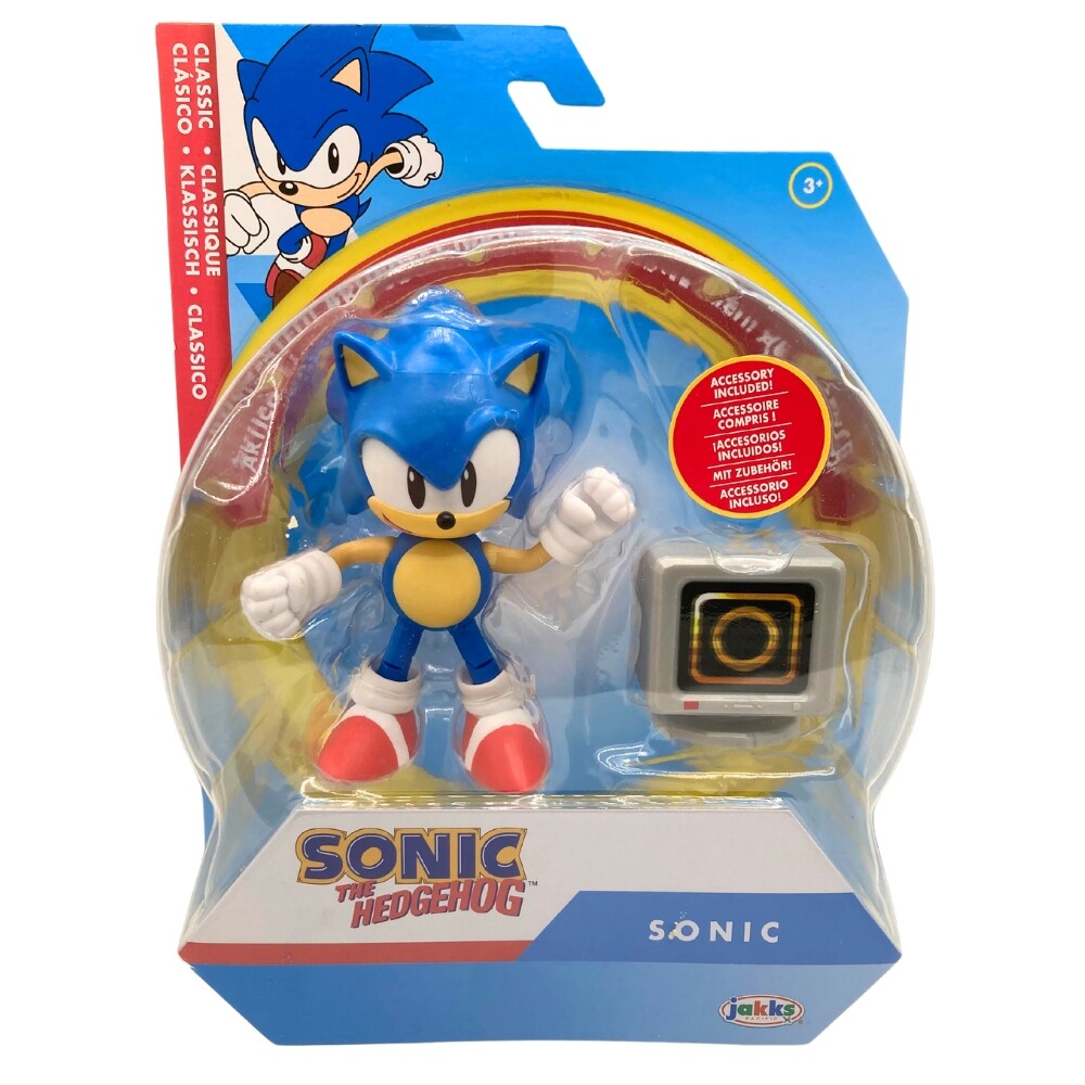 Sonic The Hedgehog 4 Inch Figure - Classic Sonic with Ring Item