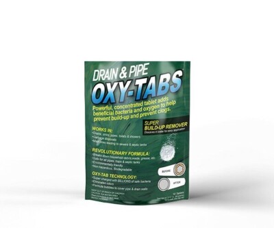 10ct Oxi-Tabs Pro Strength Drain & Pipe Cleaning Prevents Clogs-Eliminates Odors