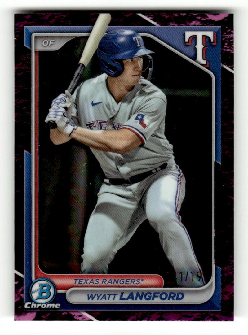 2024 Bowman Chrome Prospects Refractor Fuchsia Luna #BCP-64 Wyatt Langford /199