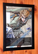 The Legend of Zelda Twilight Princess GameCube Promo Small Poster Ad Page Framed