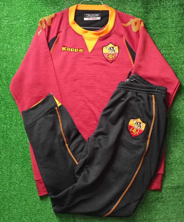 felpa tuta AS Roma Kappa 2008 Totti De Rossi FULL Track jacket