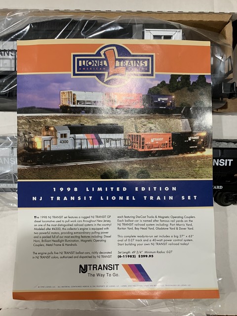 lionel new jersey transit train set