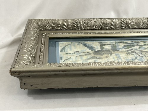 Needlepoint Deer And Cottage Blue Matte Finish In Frame - Picture 7 of 10